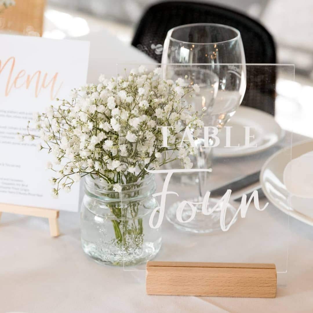 10 Pieces 4X6 Inch Blank Acrylic Signs Clear Acrylic Sheets, Perfect For Making Wedding Table Numbers, Acrylic Wedding Signs, En